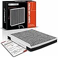 A-Premium Cabin Air Filter with Activated Carbon Compatible with Hyundai, Kia & Genesis Vehicles - Santa Fe, Genesis, Telluride, Stinger, G80, G70, Equus, G90, K900, GV80 - Replace# 97133-3M000