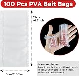 Realure 100 Pcs PVA Bags 50x100mm Fast Dissolve Water Soluble Carp Bait Bags view 2