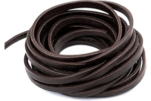 Ouligay 3mm 5.5 Yard Thin Leather Cord String 5 Meter Flat Leather Strips for DIY Crafts Jewelry Making Necklace Bracelet Braided Leathers Shoe Laces for Boots Shoelaces Shoe Strings