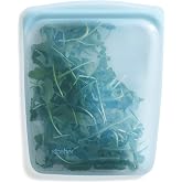 Stasher Silicone Reusable Food Storage Bag, Half Gallon Bag, Reusable Freezer Bag, Microwave, Dishwasher, Oven Safe, Sous Vide, Premium Lunch Container, Eco Friendly, Food Storage Bag, 64 oz, Clear | Reusable Food Bag