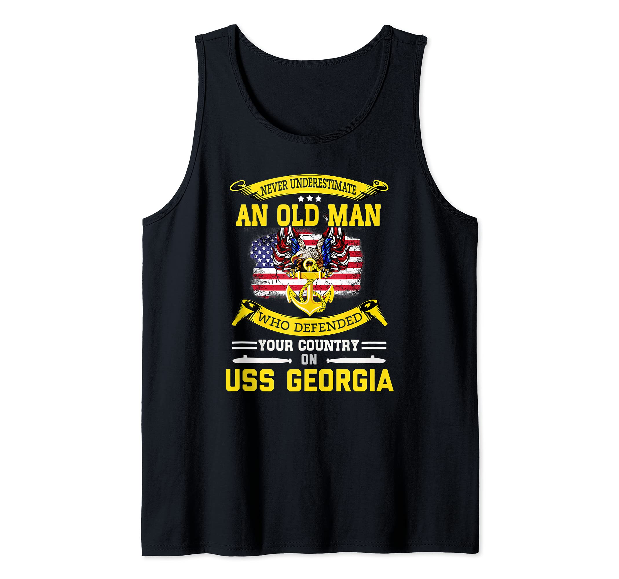 Never Underestimate USS Georgia SSGN-729 Submarine Tank Top