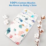 Maliton 6 Pack Muslin Burp Cloths 70x70cm 100% Cotton 6 Layers Baby view 2
