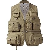 BASSDASH Versatile Men's Women's Fishing Photography Vest with Mesh Back 6 Sizes