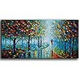 YaSheng Art -Contemporary Landscape Abstract Oil Painting On Canvas Textured Tree Painting Abstract Art Wall Paintings Handmade 3D painting Home Office Decorations Canvas Wall Art painting 24x48inch