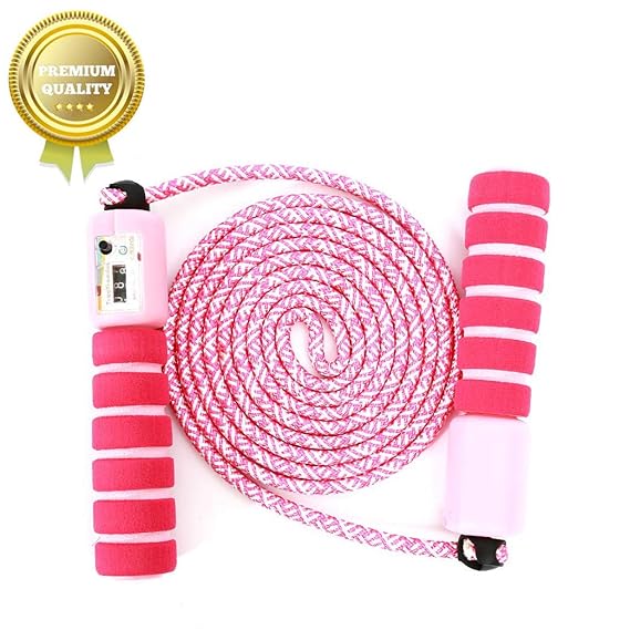 Sunshine smile Springseil Speed Rope mit Zähler Und Komfortablen & Anti-Rutsch Griffen für Fitness und Boxen