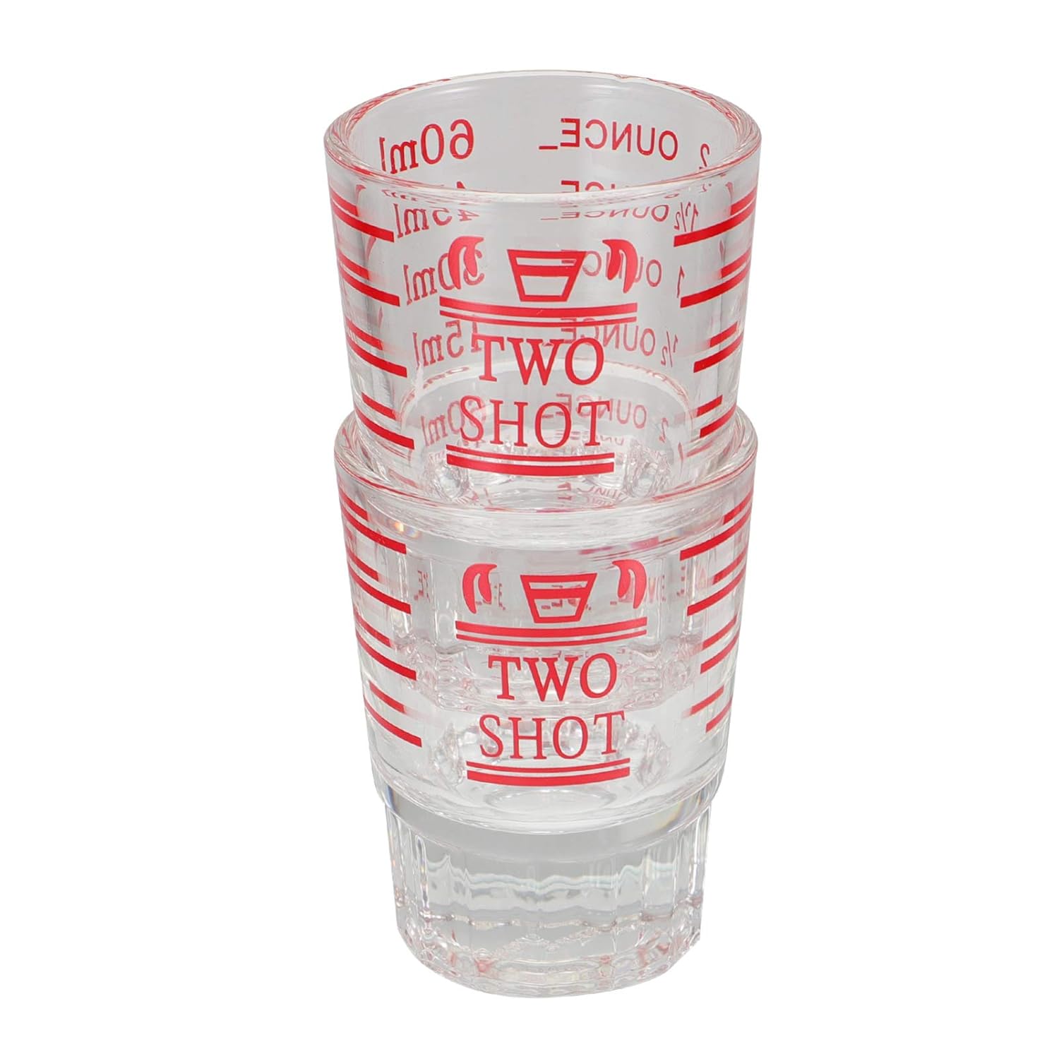 UPKOCH 2 Pcs Ounce Shot Glass Measuring Cup Liquid and Dry Measuring Shot Glass Mini Clear