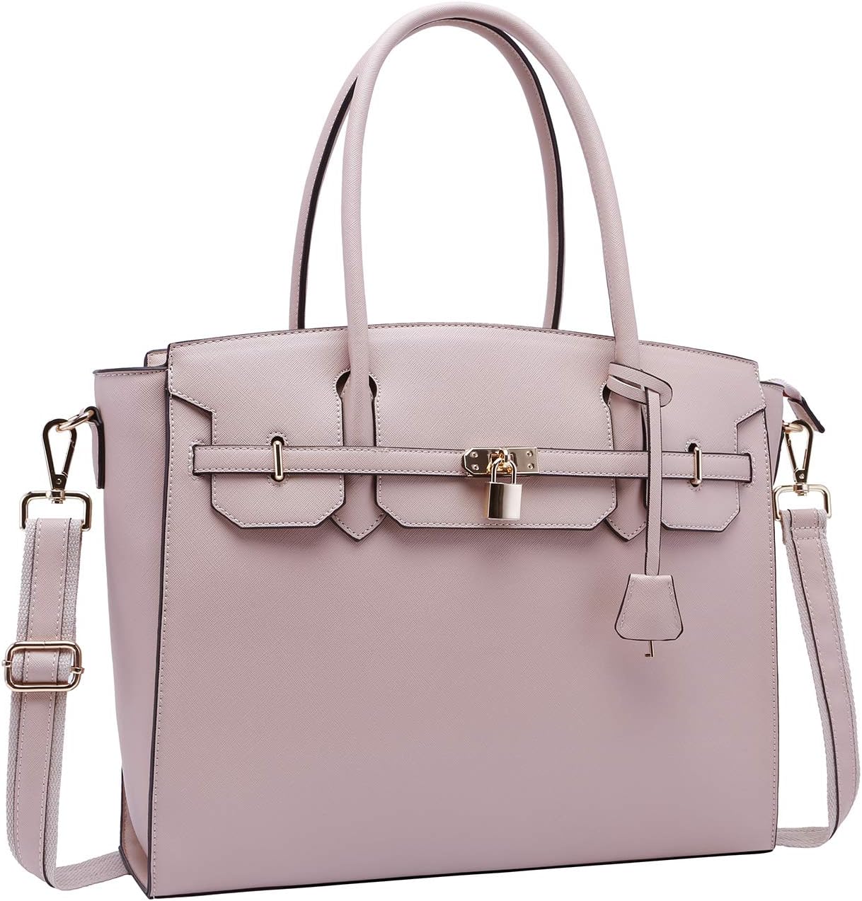 Laptop-Bag-For-Women 15.6-Inch-Laptop-Tote-Bag Work-Purse Business Briefcase Professional Computer-Bags Large Laptop-Shoulder-Bags for Office School Travel, Heavenly Pink