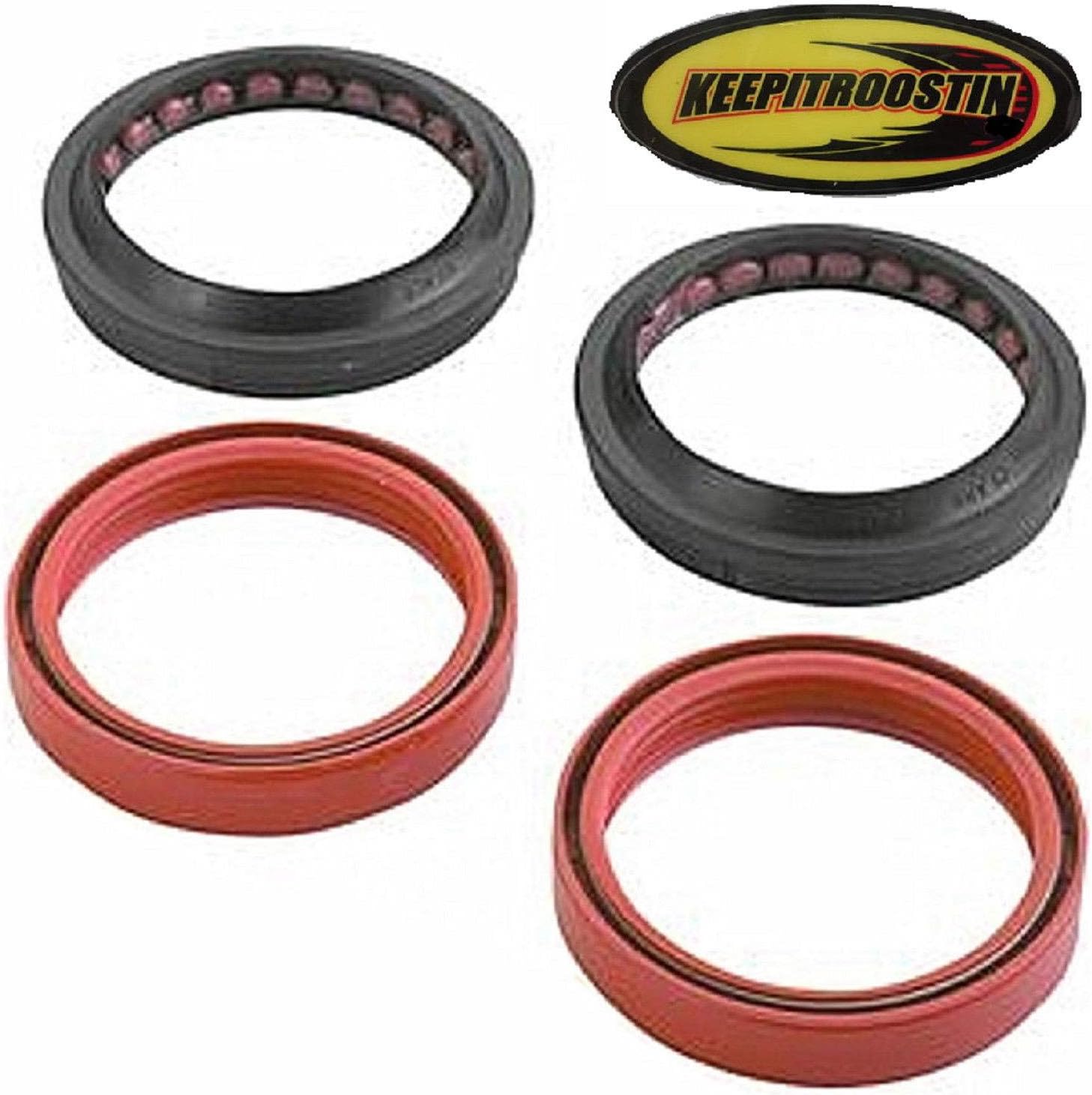 Fork and Dust Seals with Keepitroostin Sticker Fits Honda Cr125 1994-1996
