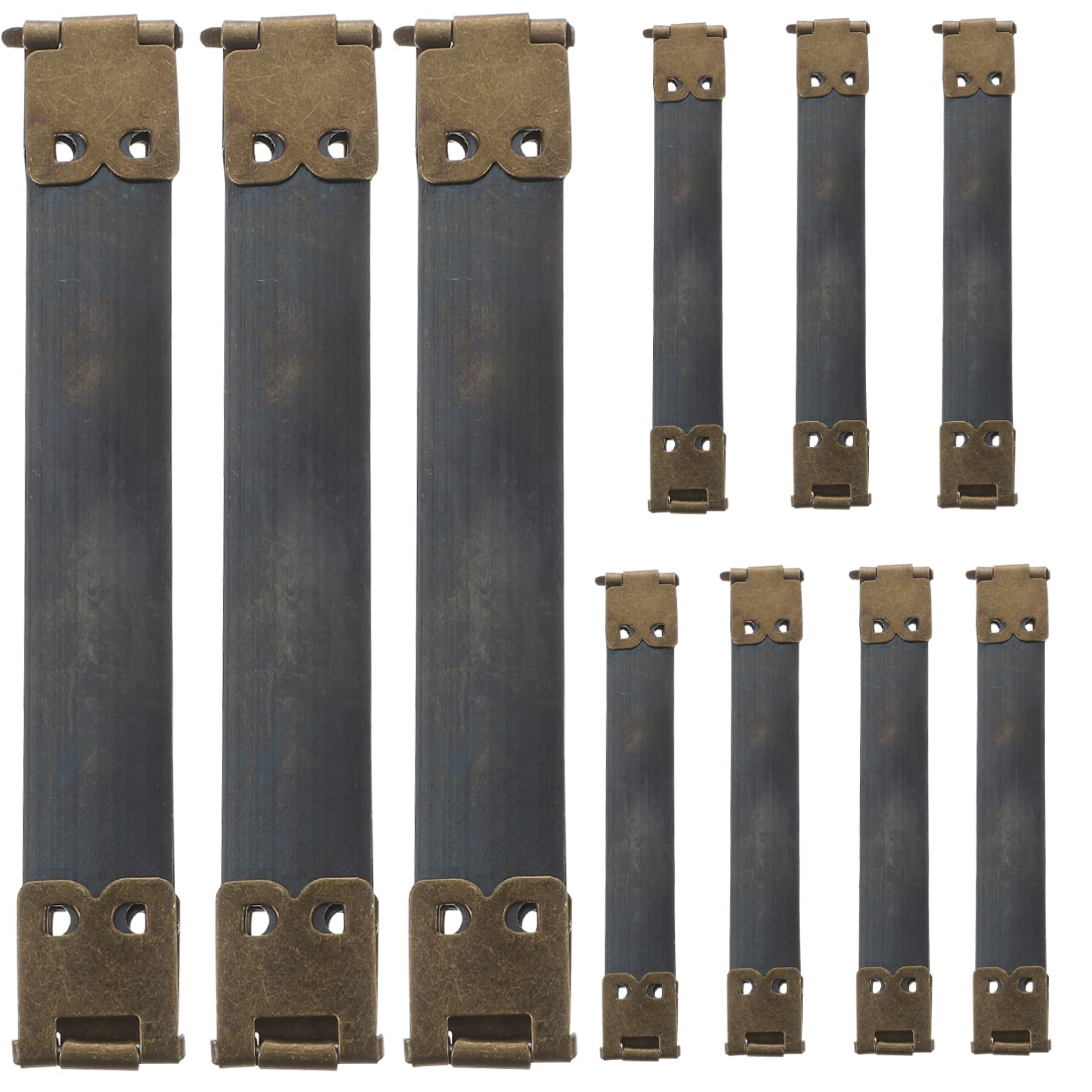SUPVOX 10Pcs 4-Inch Internal Flex Frames Metal Spring Clip Hinges for Diy Handbag Clasp Bags and Coin Purses Accessories