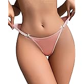abandi Women's Satin Lace Thong Panties Silkly G-String Thongs Sexy Lace Underwear Shiny Tanga Briefs