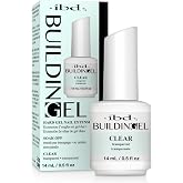 IBD Building Gel Clear &ndash; Hard Builder Gel for Nails Extensions, Soak-Off UV/LED for Sculpting &amp; Strengthening, Nail Enhancement Gels, 0.5 oz