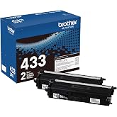 Brother Genuine High-Yield Black Toner Cartridge Twin Pack TN433 2PK (TN4332PK)