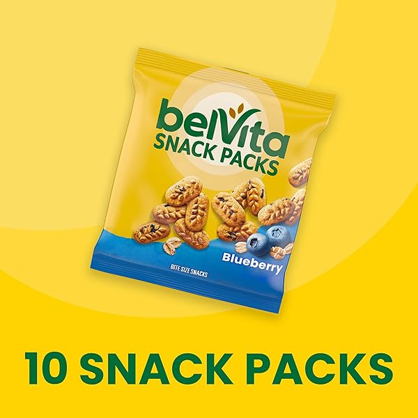 BELVITA BITE SIZE SNACKS, BLUEBERRY CRUNCHY BITES, 10-1 OZ SNACK PACKS