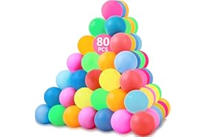 XIPEGPA Table Tennis Balls 30 or 80 Pack Ping Pong Balls 40 mm Entertainment Plastic Balls for Game Party Sports Activities Fun Games Handicrafts Pet Toy