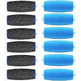 12 Pack Replacement Roller for Amope Pedi, Replacement Head Refills Compatible with Amope Pedi Refills Electronic Perfect Foot File-6 Extra Coarse &amp; 6 Regular Coarse