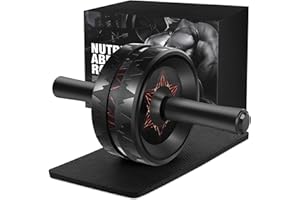 TOPOKO AB Roller Wheel - Ab Roller for Abdominal Workout and Core Strength Training, Portable Ab Wheel Roller Exercise for Men Women Fitness Lover, No Noise Ab Wheels with Thick Knee Pad for Home Gym &Travel