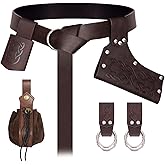 bcehyaa Medieval Renaissance Sword Belt Set - Pirate Costume Accessories with Skirt Hike Sword Frog Dagger Holster