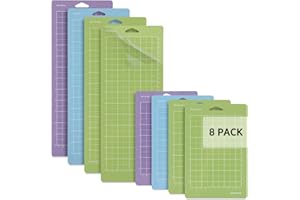 OFFNOVA Cutting Mat for Cricut Joy, 8 Pack 4.5" x 12" & 4.5" x 6.5" (StandardGrip, StrongGrip, LightGrip), Adhesive Cutting Mats Accessories for Cricut Joy