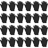 Cooraby 24 Pairs Kids Gloves Winter Magic Gloves Warm Knitted Stretchy Full Fingers Glove for 6-11 Years