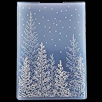 Carpeta De Relieve 3D Navidad Con Copos De Nieve - Plantilla De Plástico 16x11.5 Cm, Para Tarjetas, Scrapbooking Y Manualidades