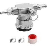 Low Profile Keg Coupler Sankey D System Keg Tap Coupler for Homebrew | All 304 Stainless Steel, 1/4" Beer &amp; 3/8" Gas Barb, Space Saving,Twist Activated, Pressure Relief Valve, Beer Soda Dispensing