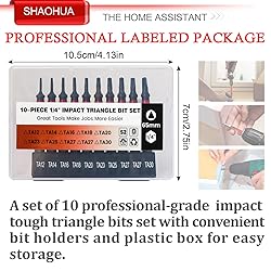10PCS Triangle Screwdriver Bits, Impact Tough