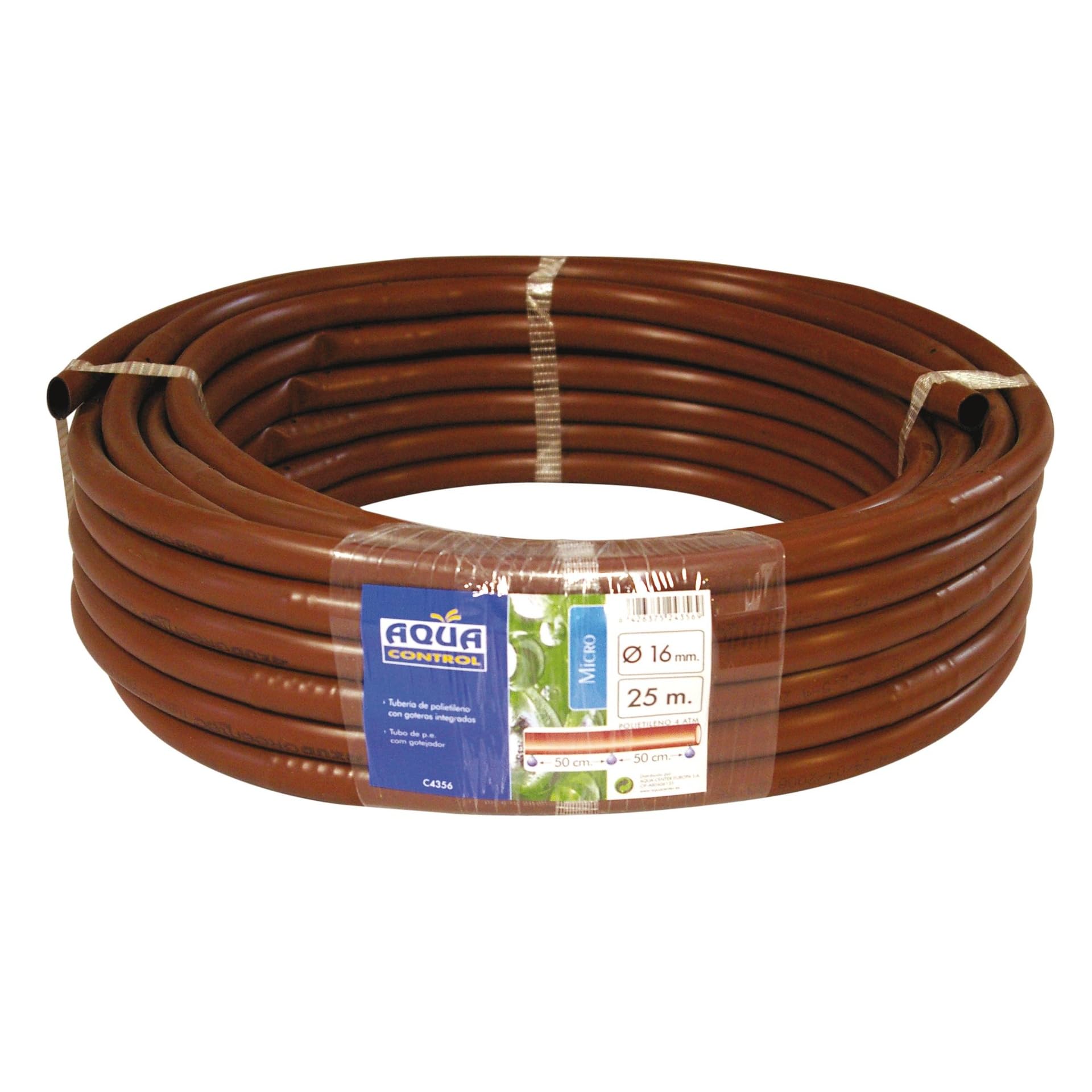 AQUACENTER Aqua Center m116910 – Tuberia for Drip Ø 16 mm 25 M. Marron with Integrated Goteros Each 35 cm