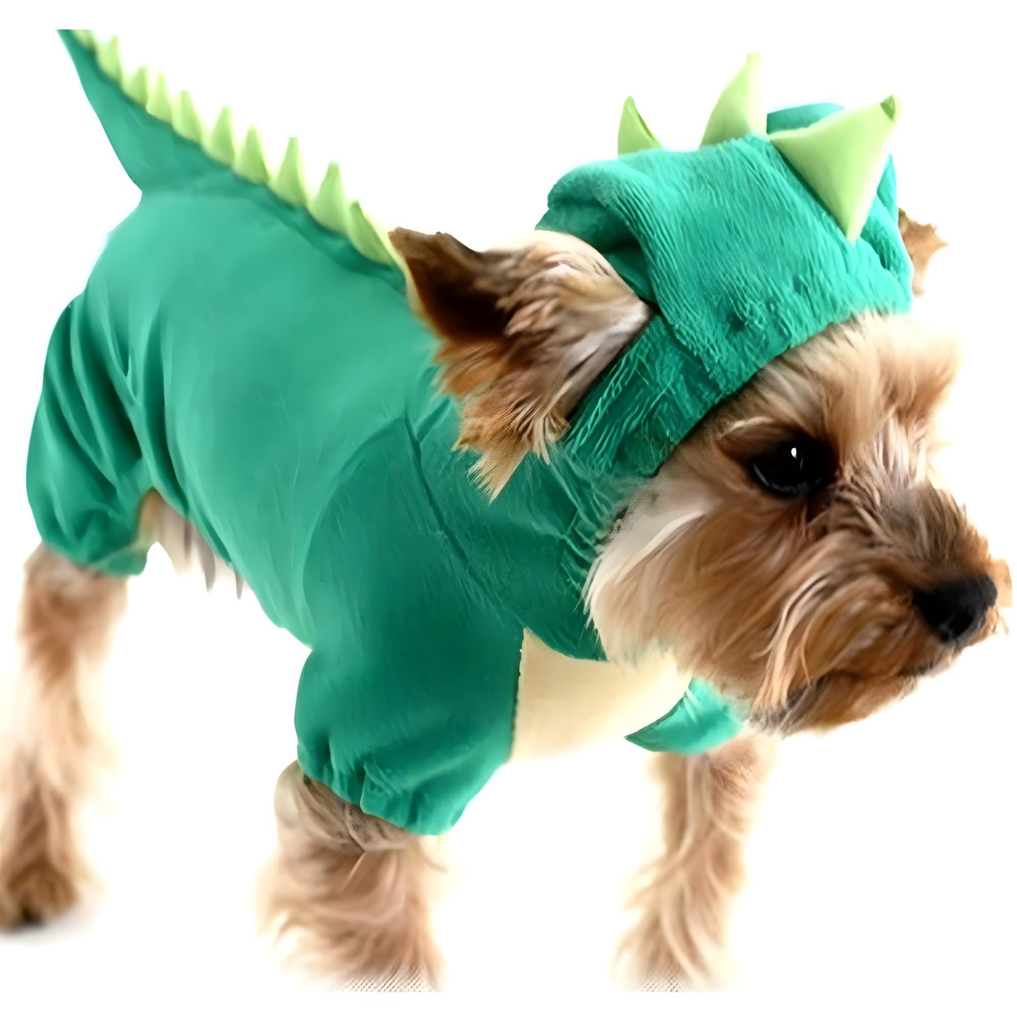 DELIFUR Dinosaur Dog Halloween Costume Pet Dino Hoodie for Small & Medium Dogs(Green,XS) — image 1