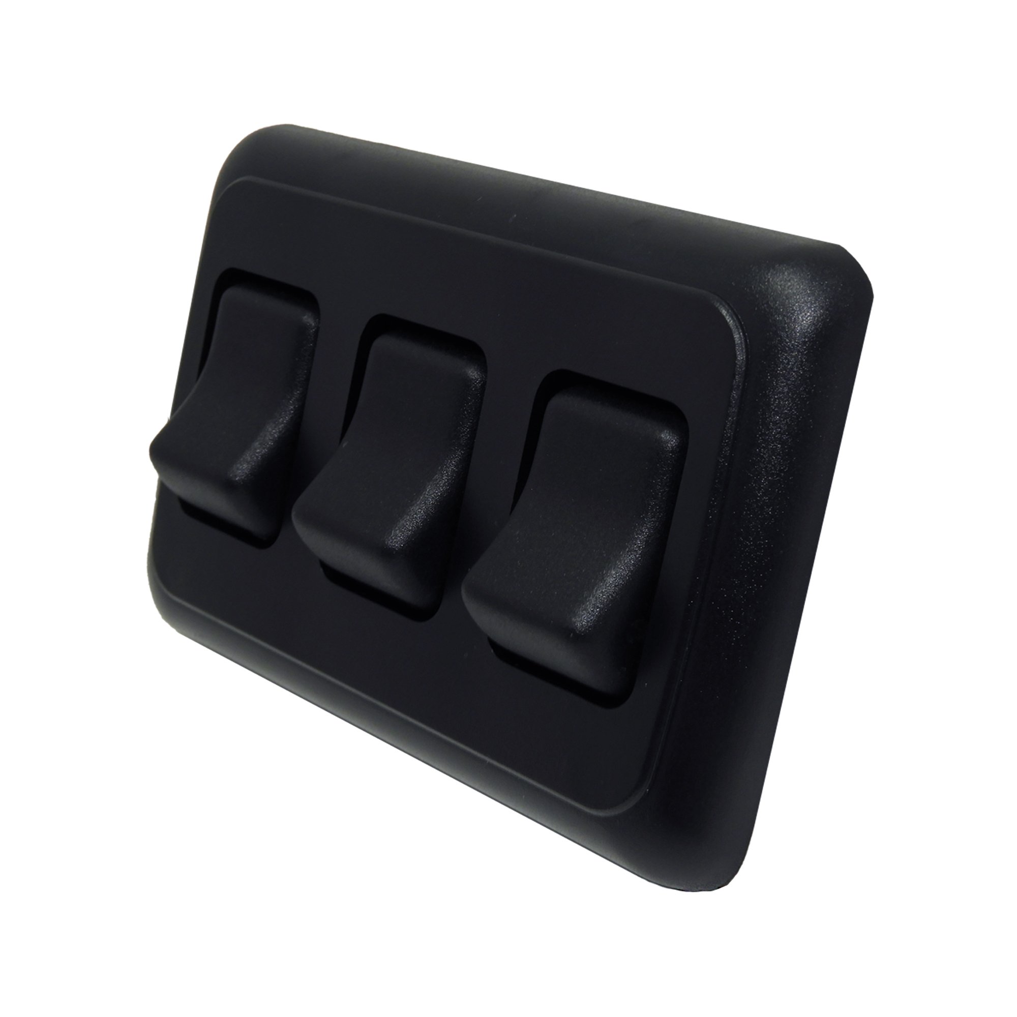 American Technology Components Triple SPST On-Off Switch with Bezel, 12-Volt, for RV, Trailer, Camper (Black)