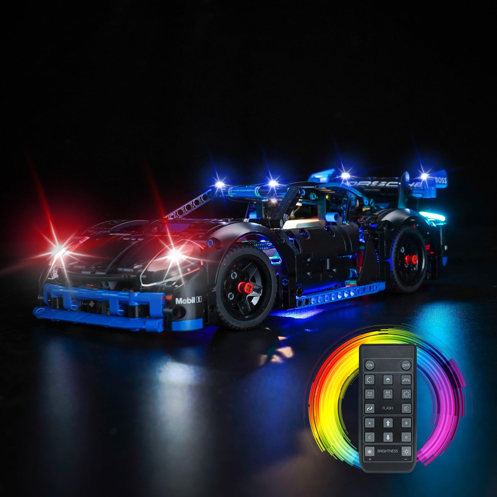 LocoLee Led Light Set Compatible with Lego Porsche GT4 e-Performance Race Car Led Decoration Lighting Kit Compatible with Lego 42176 Building Blocks Model,Only Lights Set,No Model (RC Version) — image 1