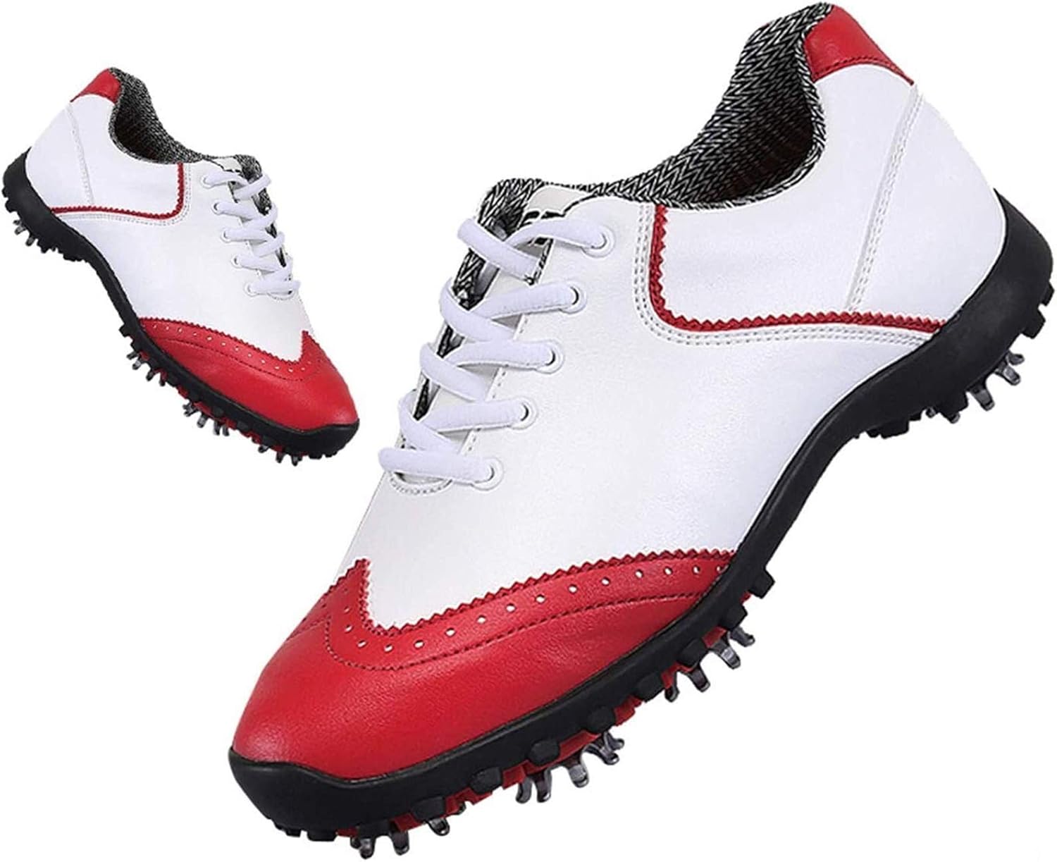Women Waterproof Golf Shoes, Comfortable Leather Golf Shoes, Casual
