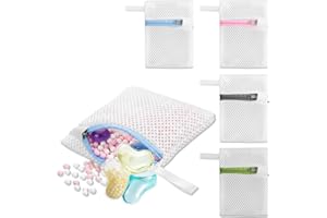 4 PCS Laundry Pod Anti-Sticking Bag Reusable Dissolution Protection Laundry Pod Bag Small Mesh Wash Bags for Detergent Pods &