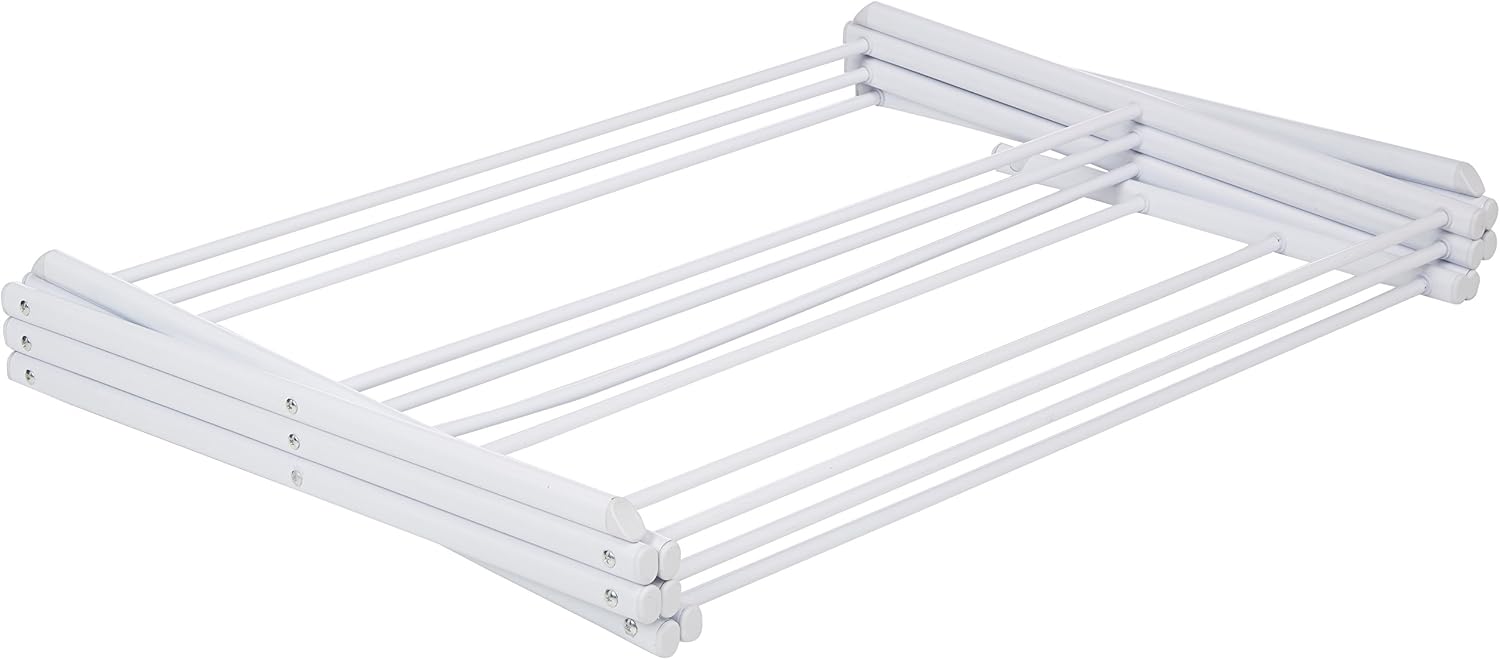 Amazon Basics Foldable Laundry Rack for Air Drying Clothing - 29.4 x 14.8 x 41.9 inches (LxWxH), White - Image 5