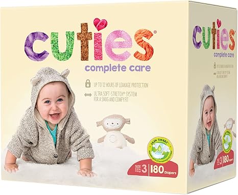 Amazon Com Cuties Complete Care Baby Diapers Size 3 180 Count