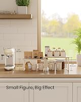 SONGMICS Spice Rack Set of 2 Expandable Shelf Organisers KCS020L01 Beige Cream view 7