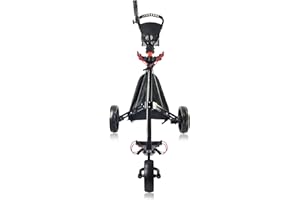 BOBOPRO 3 Wheel Golf Push Cart,One Second to Open & Close Folding Cart,Foot Brake,Golf Club Bag Holder,Beverage Holder,Golf Accessories and Best Gifts for Men Women/Kids Practice and Game