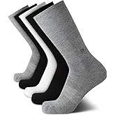 Calvin Klein Mens Crew Socks - 5 Pack Moisture-Wicking Cushioned Athletic Crew Socks for Men for Running & Workout