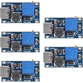 AITRIP 5pcs Type-C MT3608 DC-DC Adjustable Boost Module 2A DC DC Boost Step up Converter Module 2V-24V to 5V 9V 12V 28V Power Module Booster