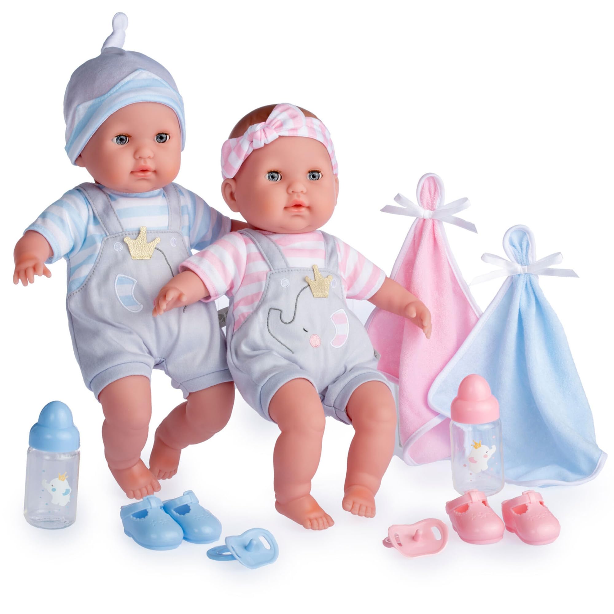 JC Toys Berenguer Boutique 38-cm Twins, Pink and Blue (30050) — image 1