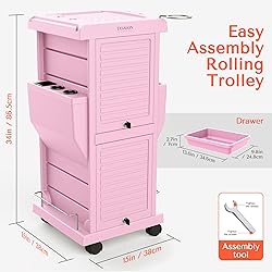 TASALON Ultimate Rolling Cart for Salon Stations
