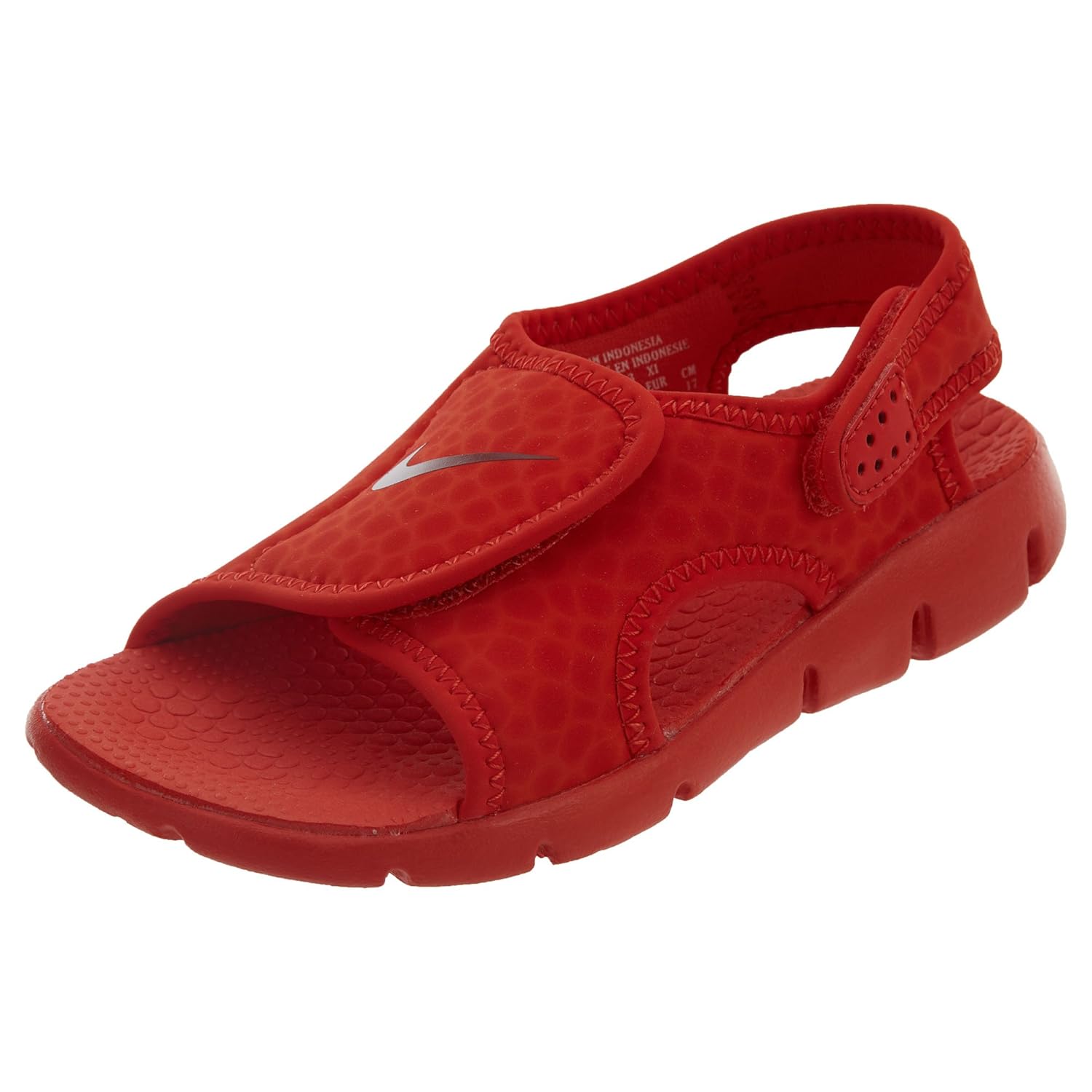 red double strap nike slides