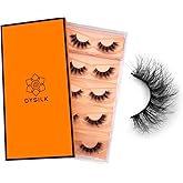 DYSILK Eyelashes Mink Lashes Fluffy - Fluffy Lashes 5 Pairs 6D Faux Mink Eyelash False Eyelashes Natural Look Lashes That Loo