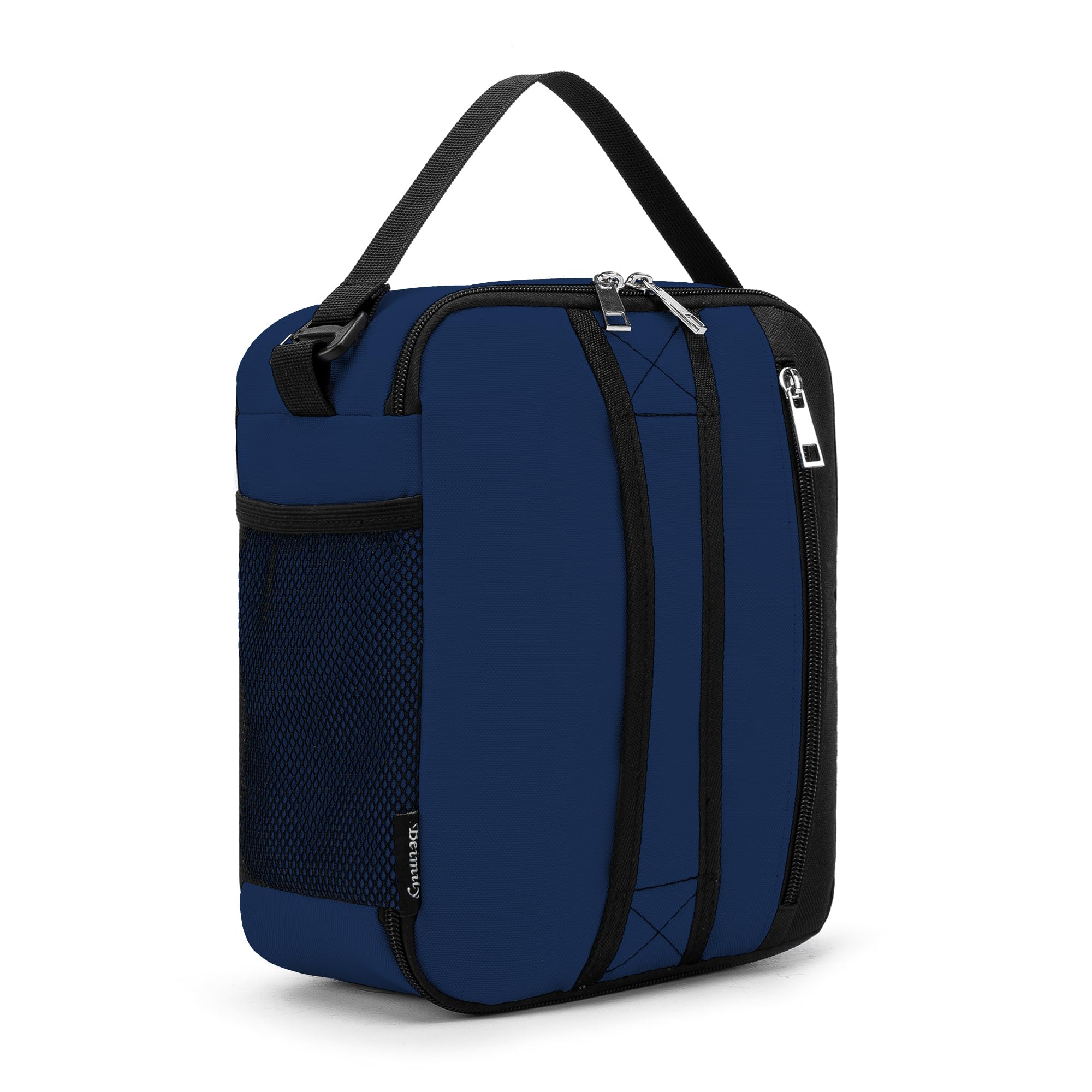 Photo 1 of BEIMILY Lunch Box for Men Women Adults,Small Insulated Lunch Bag, Portable Refrigerated Lunch Box,Soft Insulated Tote Bag for Office Work Picnic with Comfort Handle and Removable Hand Strap(Dark Blue)