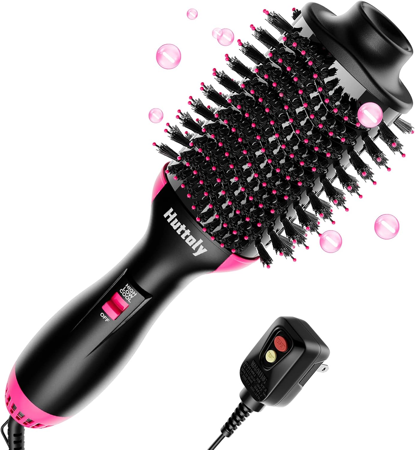 Hair Dryer Brush Blow Dryer Brush in One, 3 in 1 Hot Air Brush Hair Styler and Dryer with Ion Generator and Ceramic Coating for Girl Women Fast Drying Styling Straightening Curling Hair Brush Set: Health & Personal Care