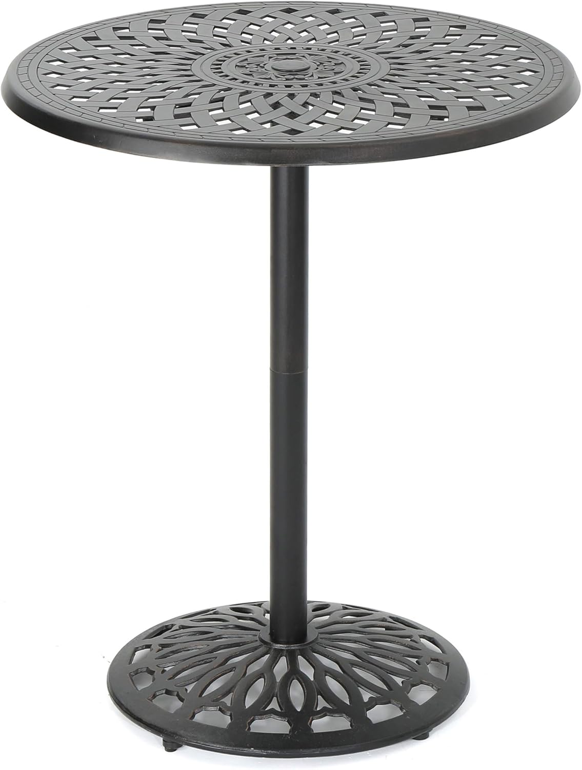 outdoor aluminum table on Amazon Com Christopher Knight Home Arlana Outdoor Cast Aluminum Bar Table Shiny Copper Finish Garden Outdoor