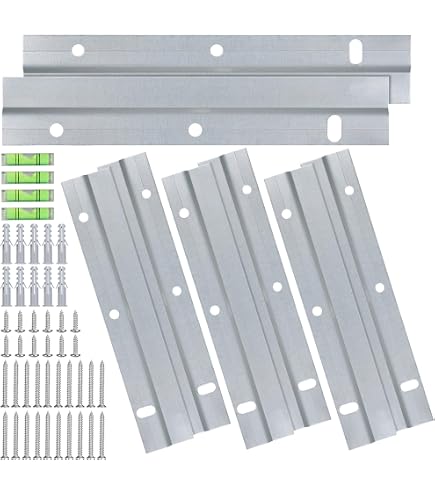 French Cleat Picture Hangers - 6 Inch Aluminum Z Clips, 2 Pairs, Hold Up To 60lbs For Mirrors & Shelves