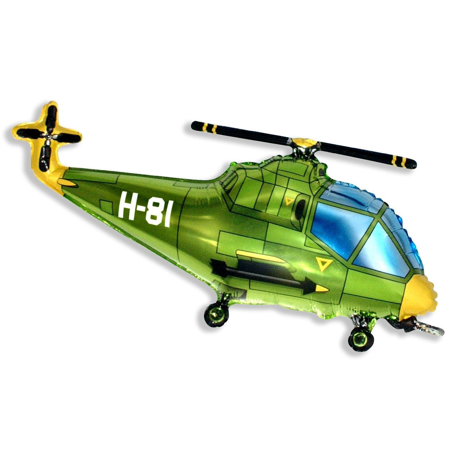Toyland® 66cm (26") Green Helicopter Shaped Foil Balloon - Children's Party Decoration