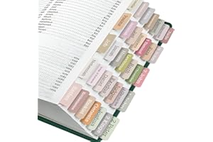 REAEON Laminated Bible Tabs,75 Tabs,Laminated Bible Index Tabs for Women and Men, Boho Theme Bible Tabs for Easy Navigation, Large Print Easy to Read