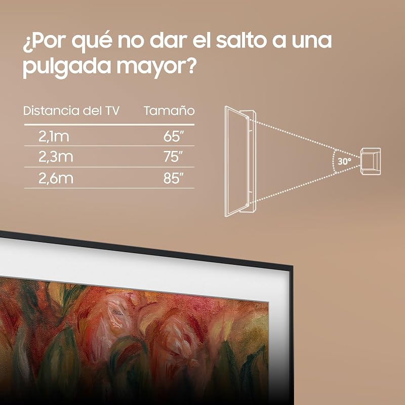 TV AI 43 Pouces The Frame LS03D 4K Smart TV, Galerie d'art avec Display Mate, Cadres Interchangeables, 100% Volume de Couleur avec Quantum Dot et One Connect et Câble Quasi Invisible