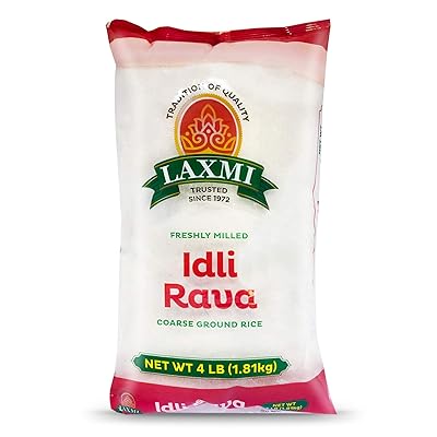 Laxmi 갓 분쇄 한 Idli Rava 밀가루 (글루텐 프리 밀가루), 4 파운드